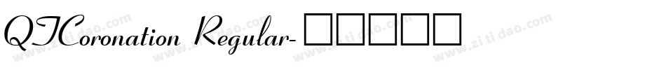 QTCoronation Regular字体转换